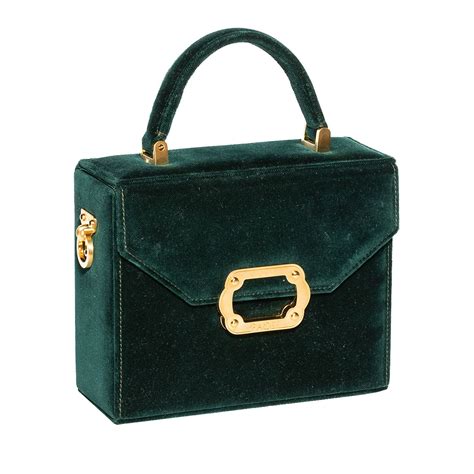 green velvet handbag